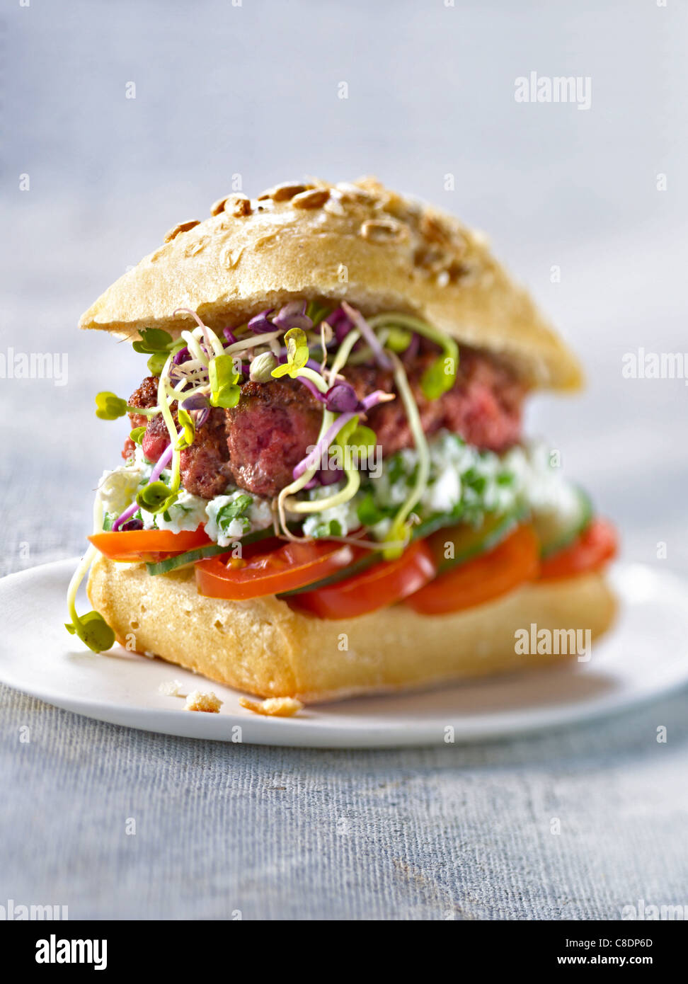Bio hamburger Stockfoto