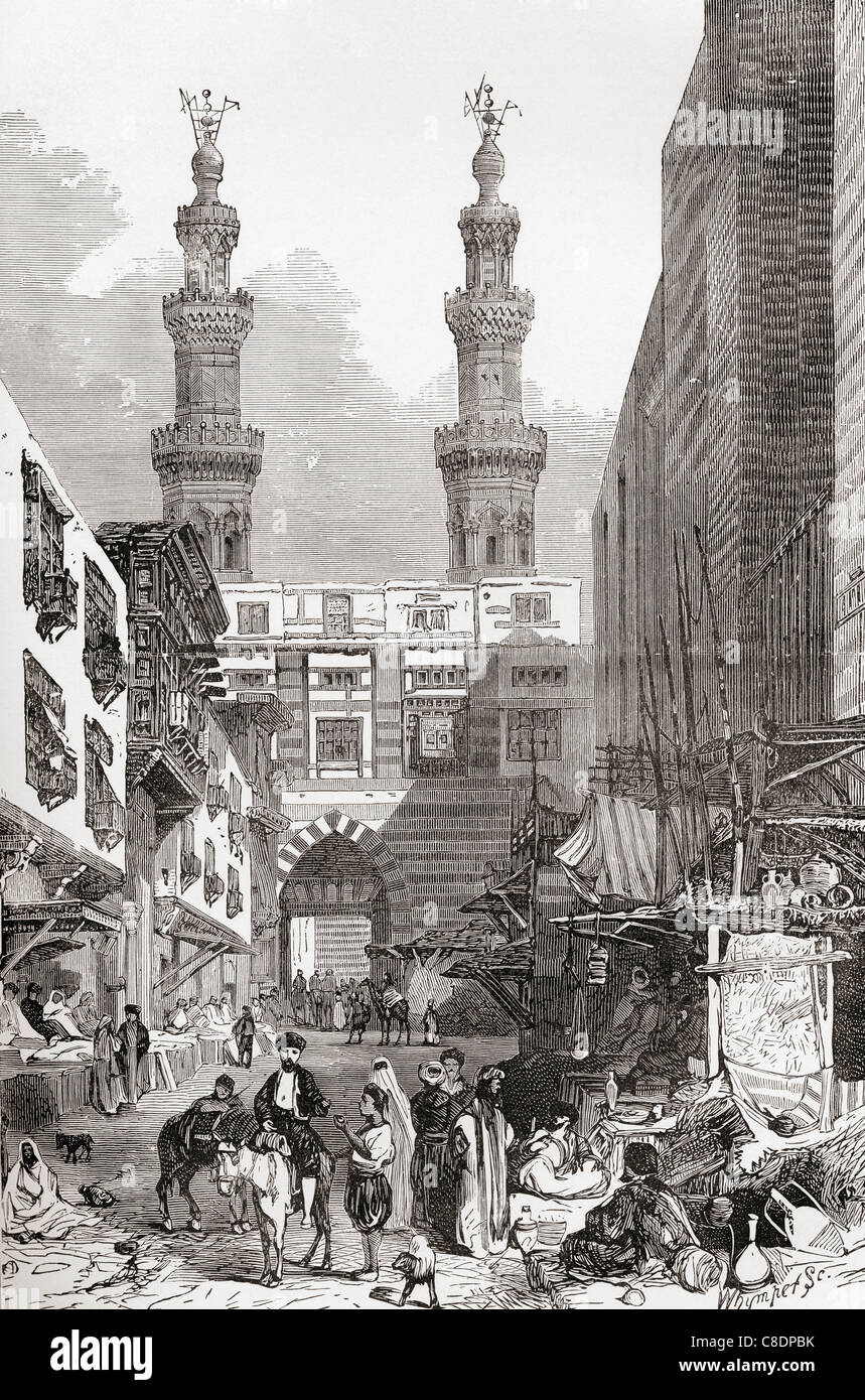 Bab-El-Mutawellee, Kairo, Ägypten im späten 19. Jahrhundert. Stockfoto
