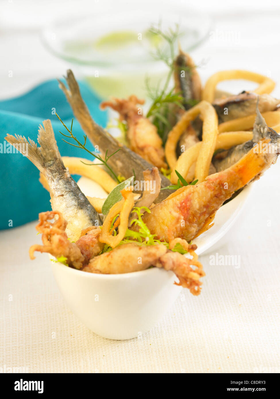 Frittierte Fische Stockfoto