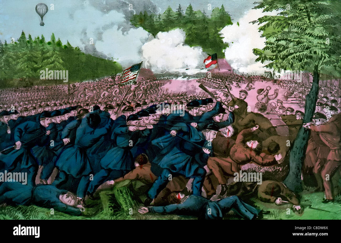 Die Schlacht von Fair Oaks, Virginia, 31. Mai 1862, USA Bürgerkrieg Stockfoto