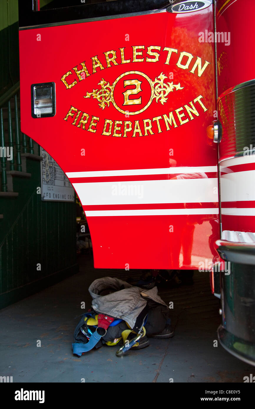 Charleston-Feuerwehr, Altstadt Charleston, South Carolina Stockfoto