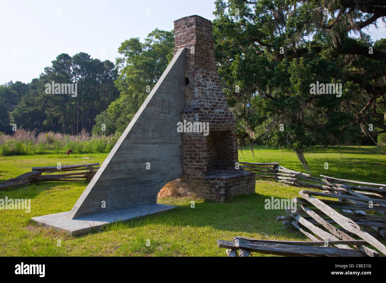 Reste von Alston Mieter Haus, Hampton Plantation State Historic Site, South Carolina Stockfoto