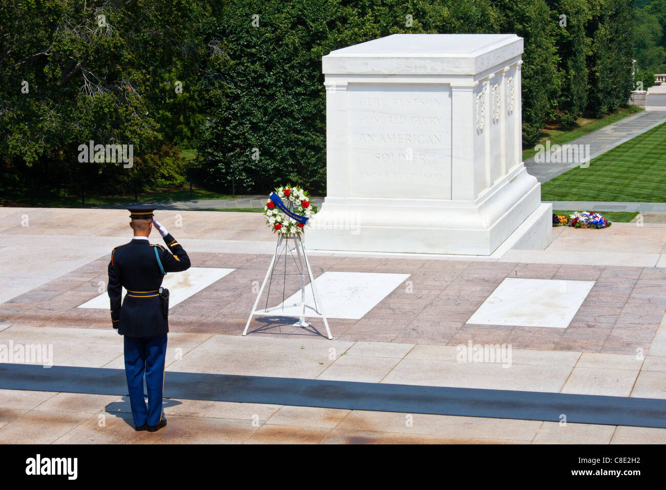 Grab des unbekannten Soldaten, Friedhof von Arlington, Arlington, Virginia Stockfoto