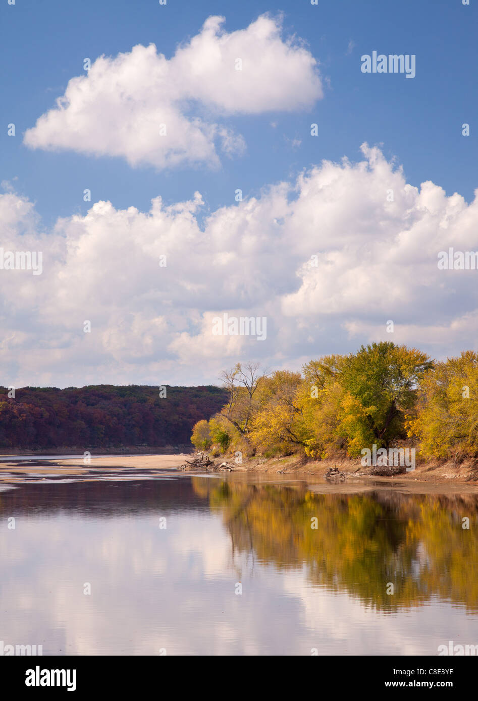 Moines Fluß, Lacey Keosauqua State Park, Van Buren County, Iowa Stockfoto