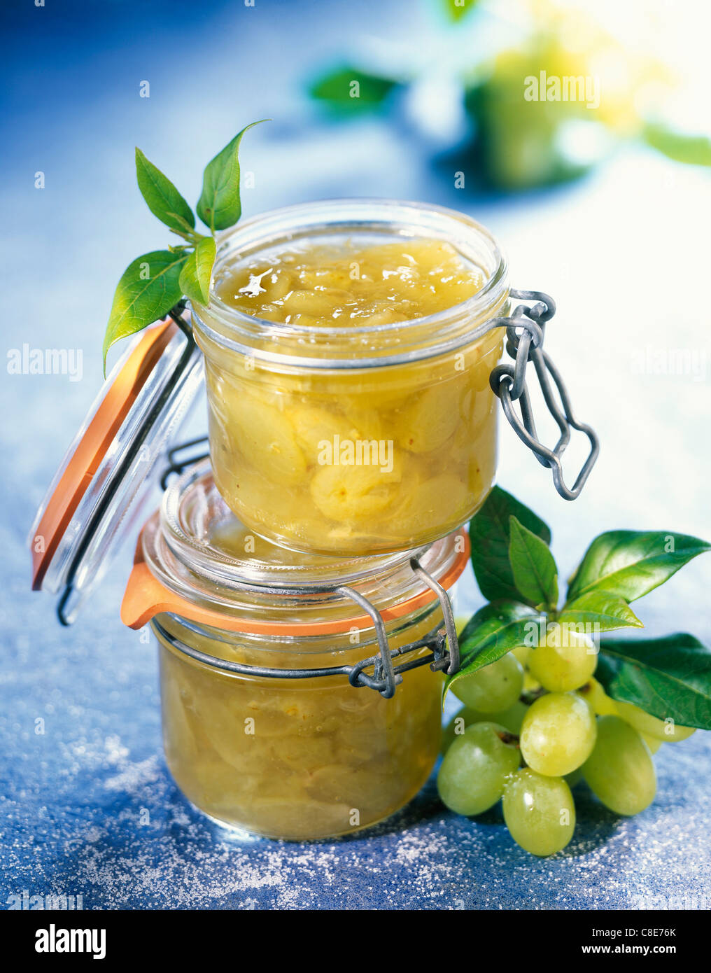 Weiße Trauben Marmelade Stockfoto