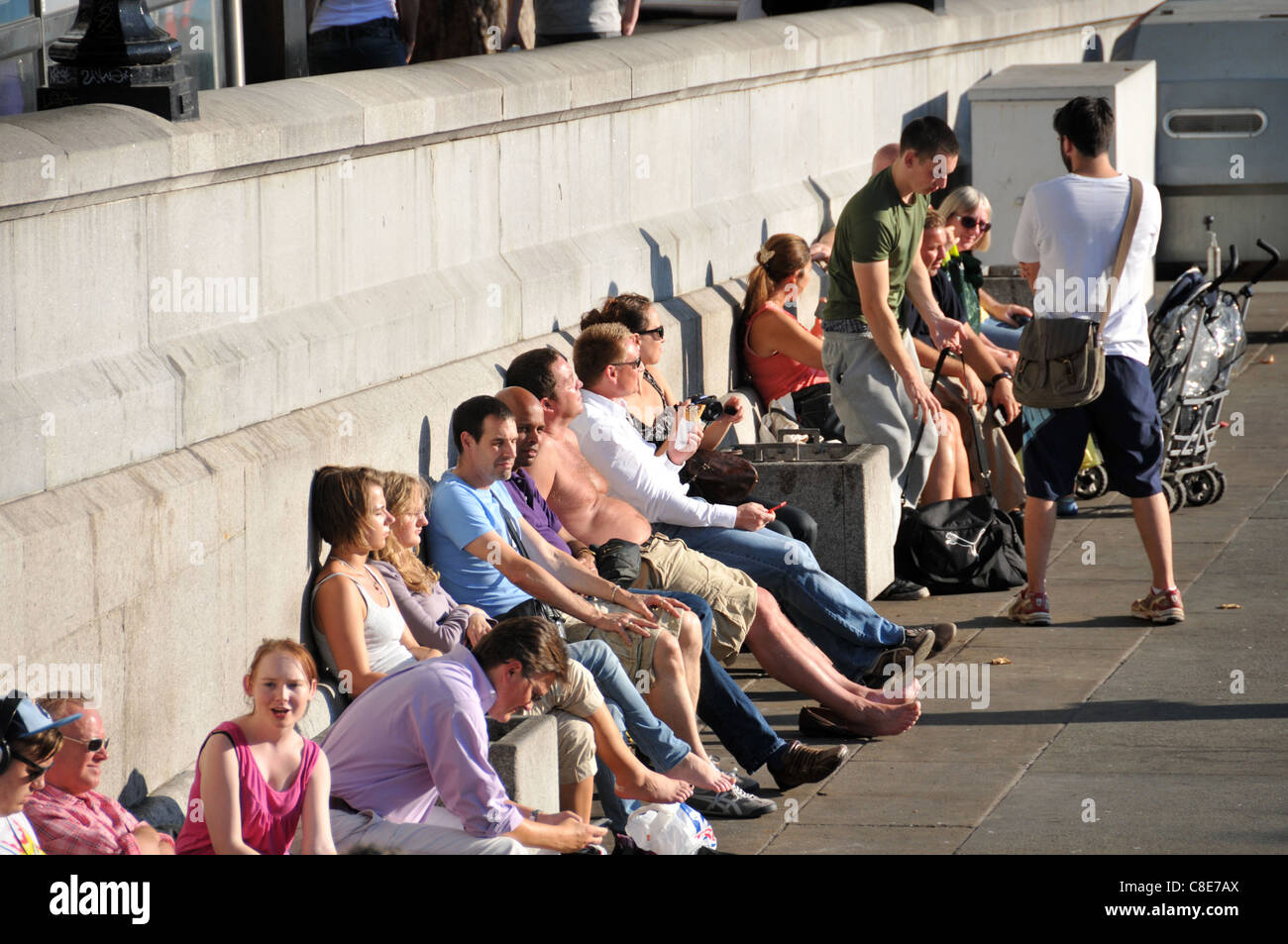 Oktober Heatwave London Sonnenschein 20 ° C Temperatur 2. Oktober 2011 Stockfoto