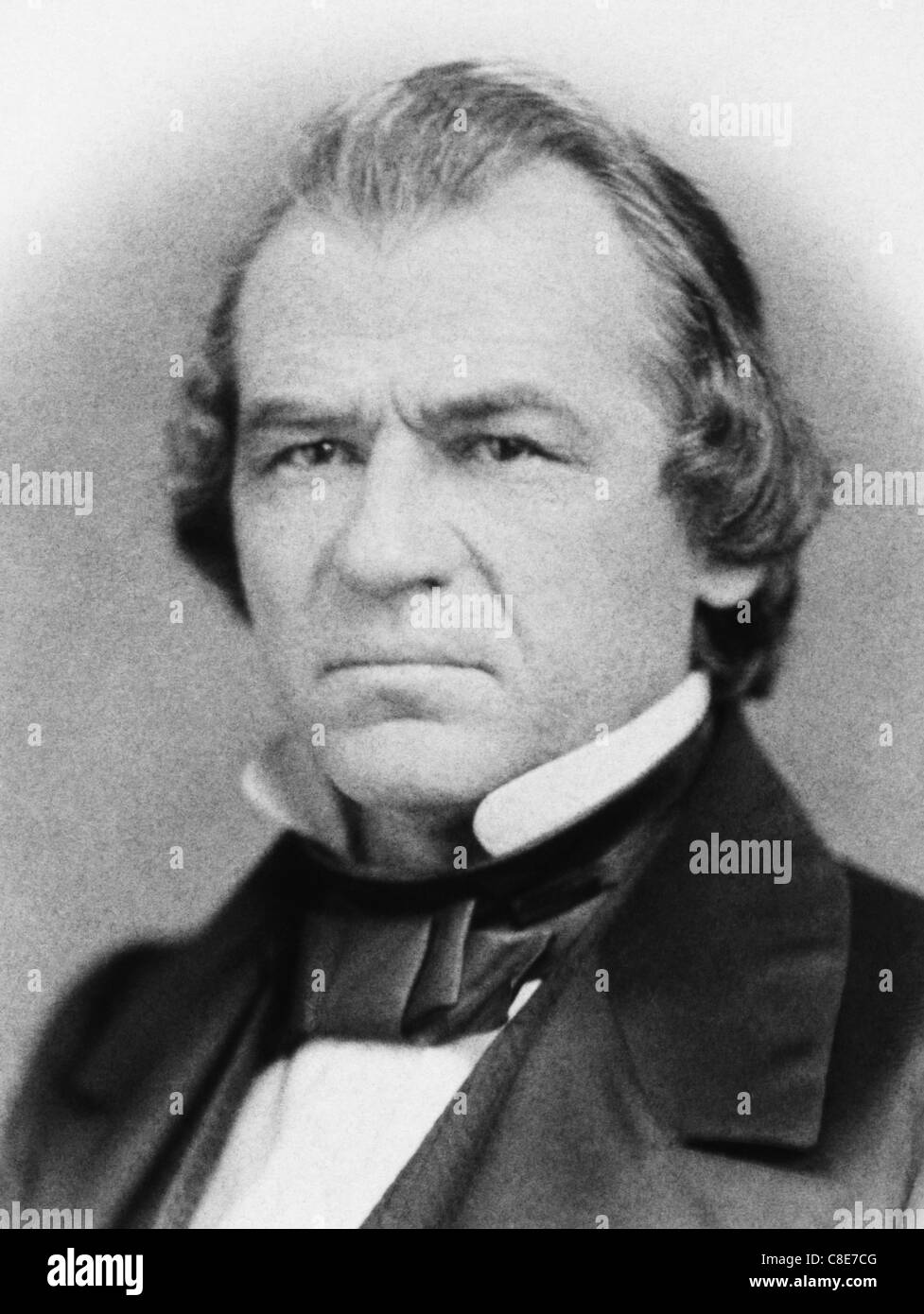 Vintage-Portraitfoto des amerikanischen Politikers Andrew Johnson (1808 - 1875) - des 17. US-Präsidenten (1865 - 1869). Stockfoto