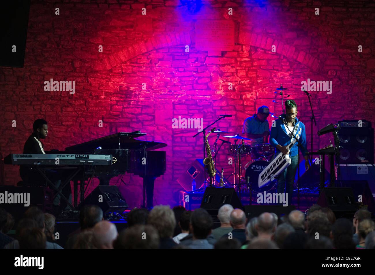 Die Robert Glasper Experiment Band live auf der Bühne Brecon Jazz Festival 2011 Stockfoto