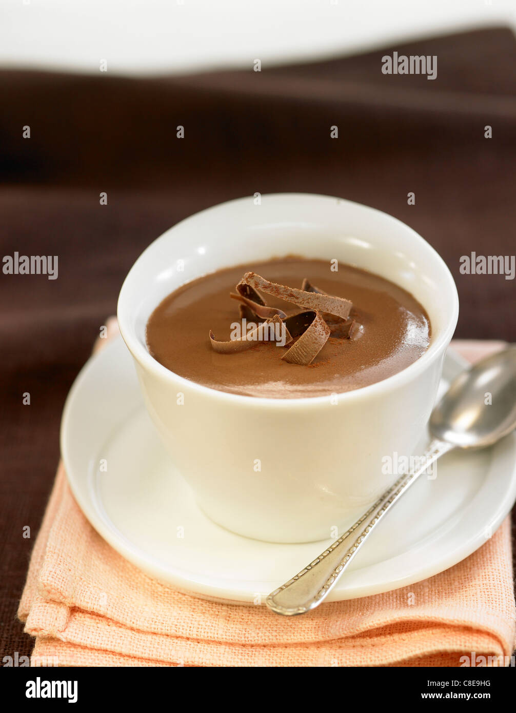 Schokolade Creme-dessert Stockfoto