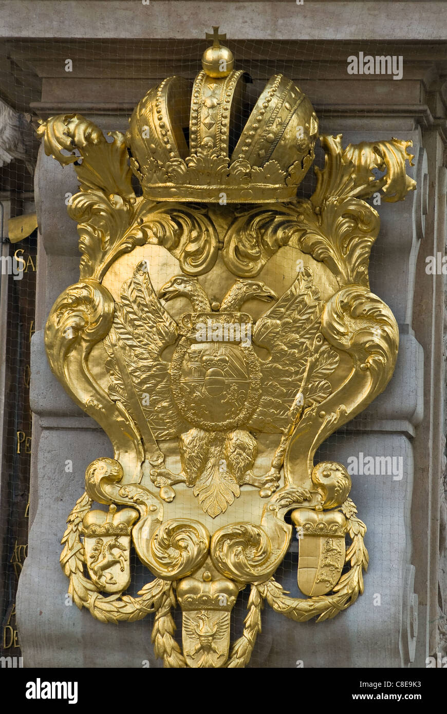 die berühmten Pestsäule befindet sich im 1. Bezirk von Wien bin Graben in der Nähe der St. Stephens Kathedrale Stockfoto