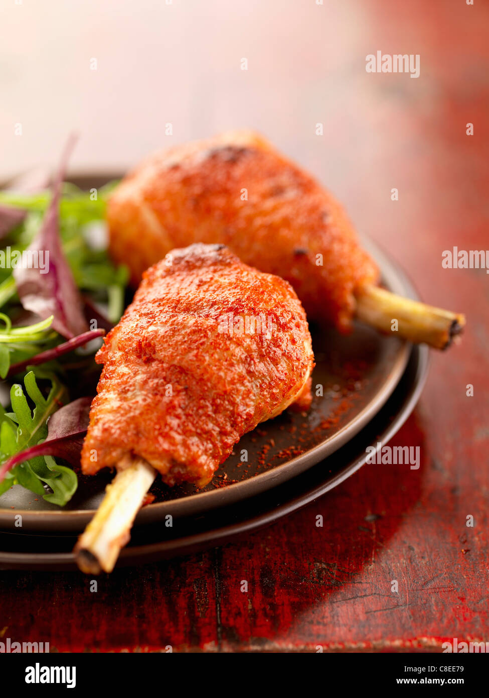 Tandoori-Style Chicken drumsticks Stockfoto
