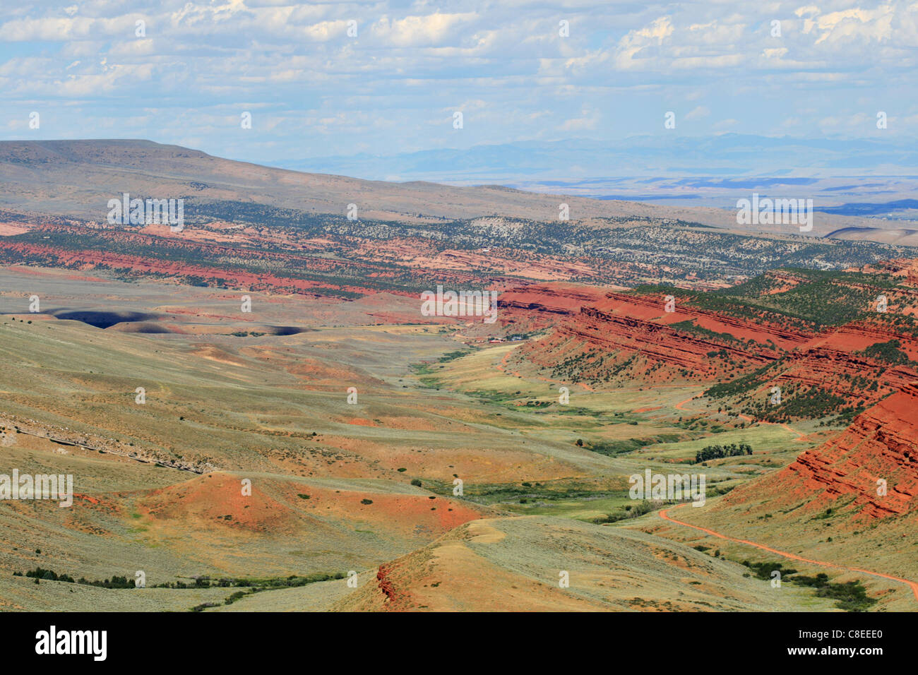 Red Canyon-Landschaft in Fremont County Wyoming Stockfoto