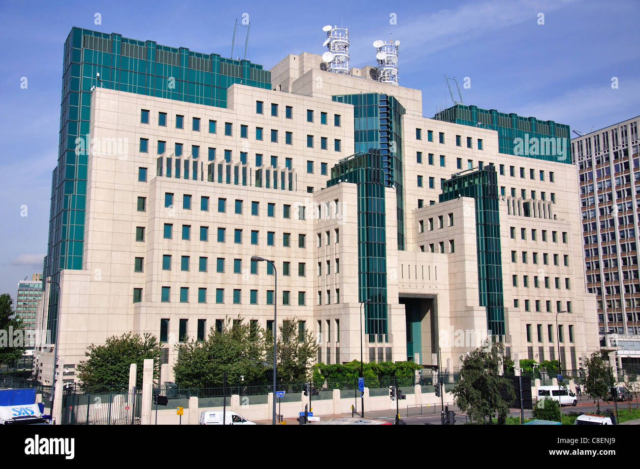 Secret Intelligence Service (MI6)-Hauptquartier, Vauxhall Cross, Vauxhall, London Borough von Lambeth, Greater London, England, Vereinigtes Königreich Stockfoto