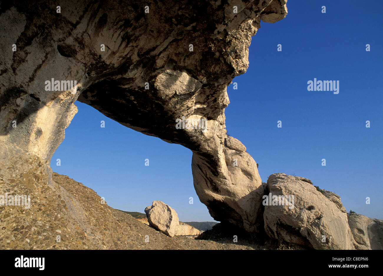 Rock, Bogen, in der Nähe von La Ciotat, Cote d ' Azur, Provence, Frankreich Stockfoto