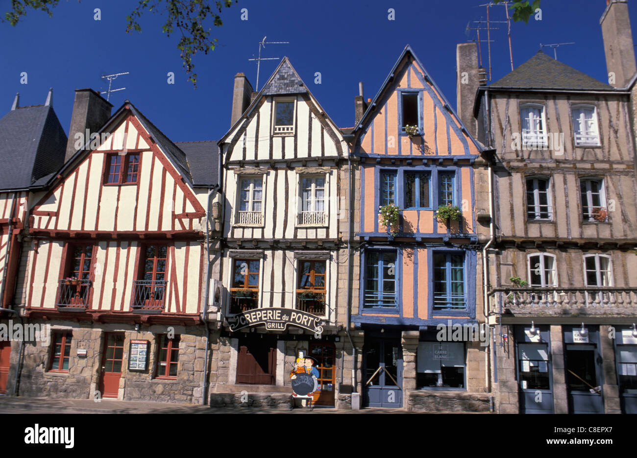 Holz gerahmt, Häuser, Vannes, Bretagne, Frankreich, Europa, Fachwerk Stockfoto