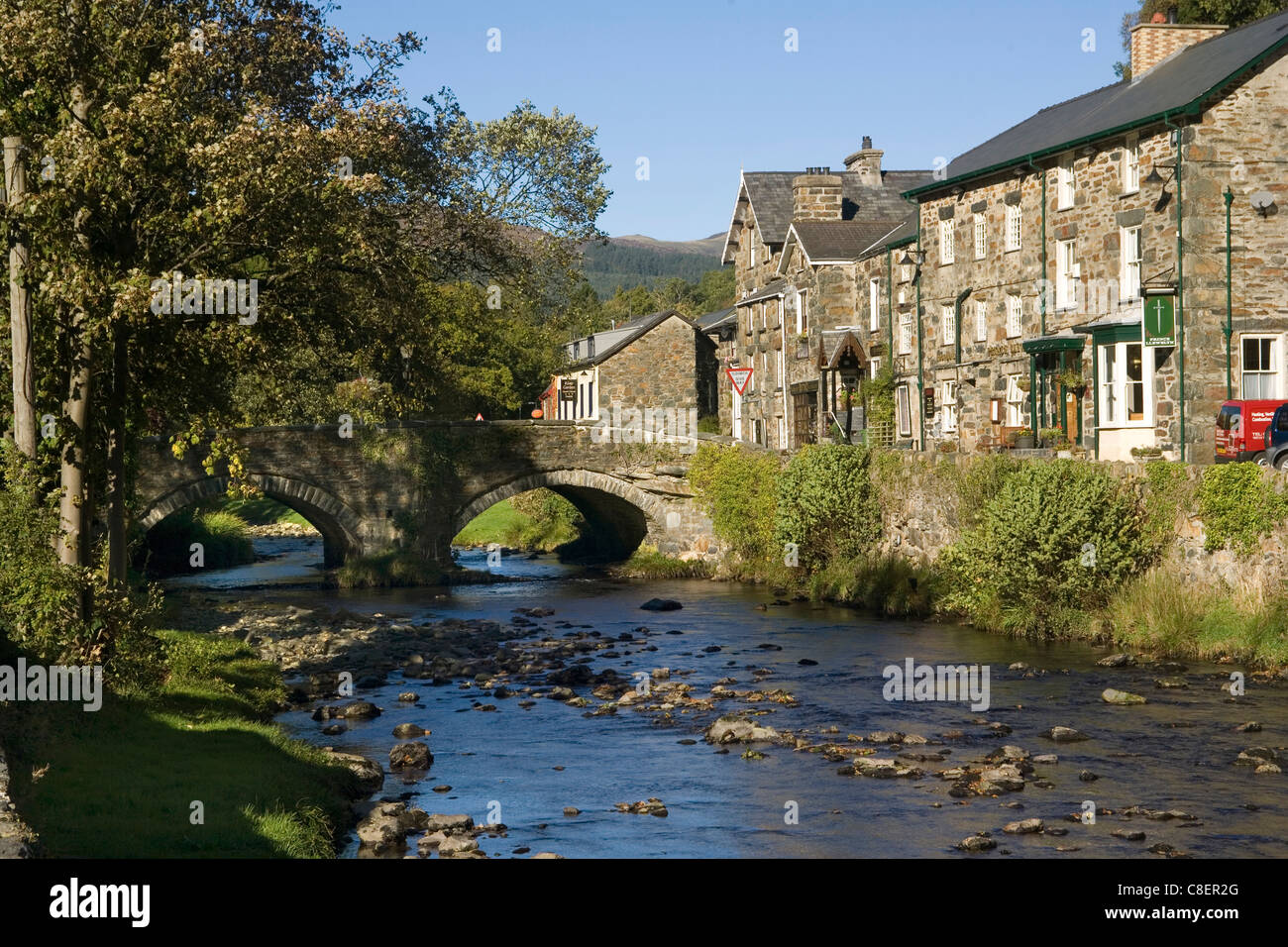 Beddgelert, Snowdonia, Gwynedd, Wales, Vereinigtes Königreich Stockfoto