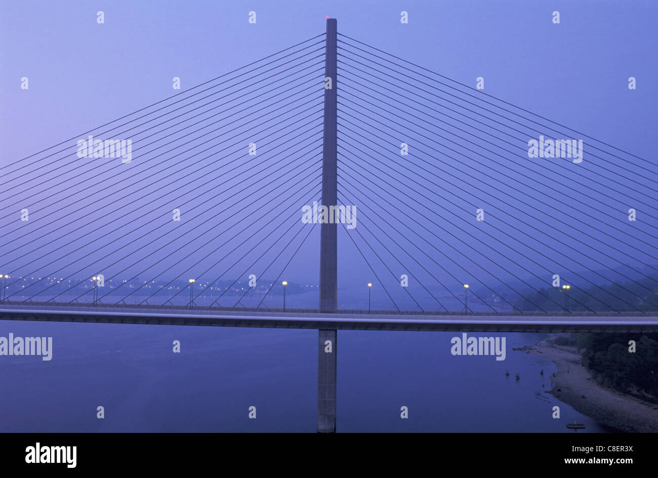 Brücke, Pont Lupe Brest, Bretagne, Bretagne, Frankreich, Europa, Hängebrücke Stockfoto