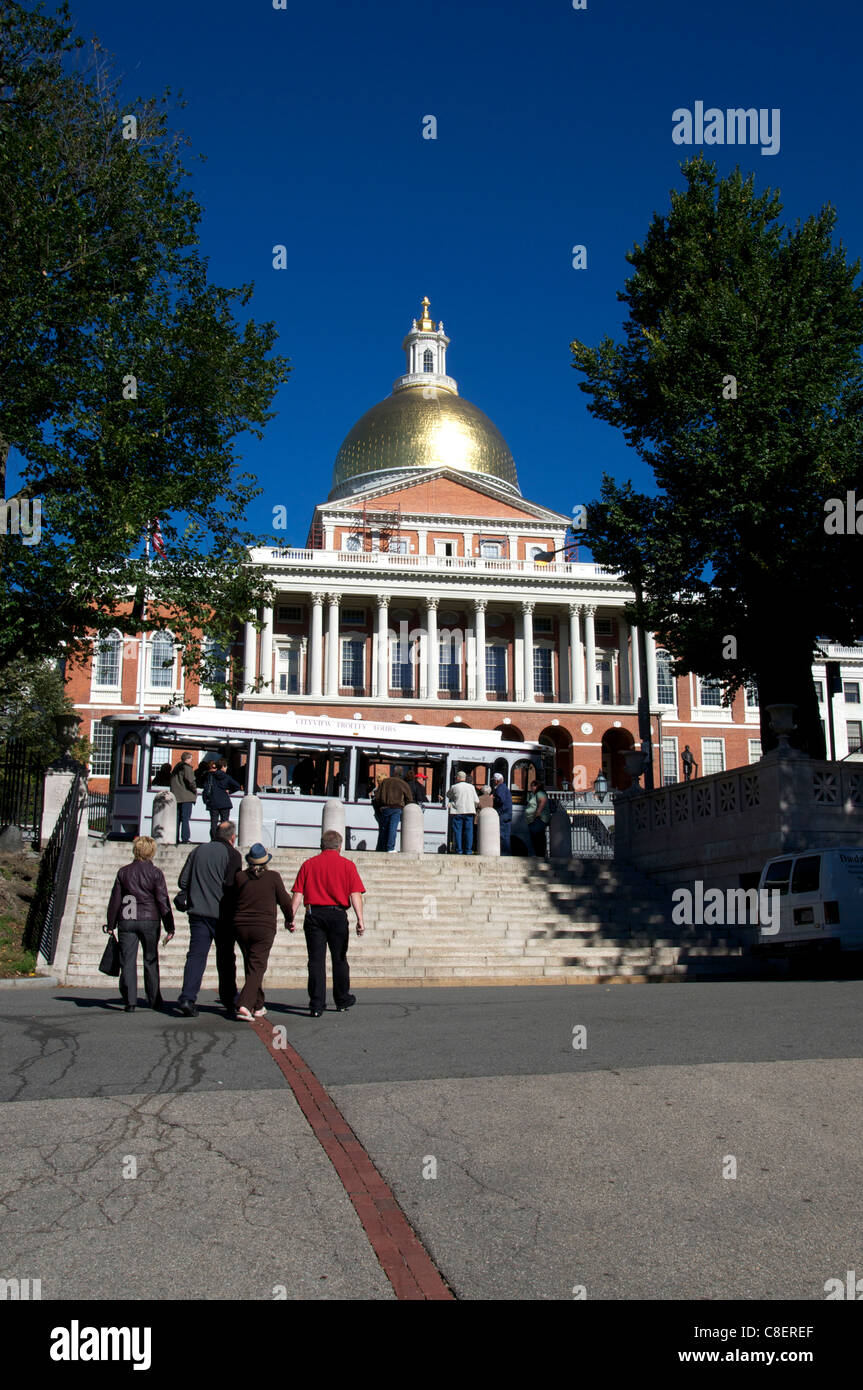 Massachusetts State House, Boston, Massachusetts, New England, Vereinigte Staaten von Amerika Stockfoto