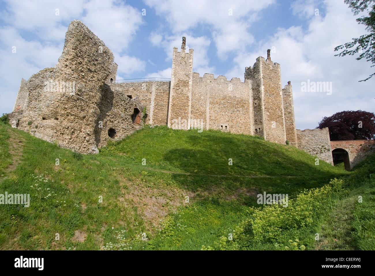 Framlingham Castle, eine Festung aus dem 12. Jahrhundert, Suffolk, England, Vereinigtes Königreich Stockfoto