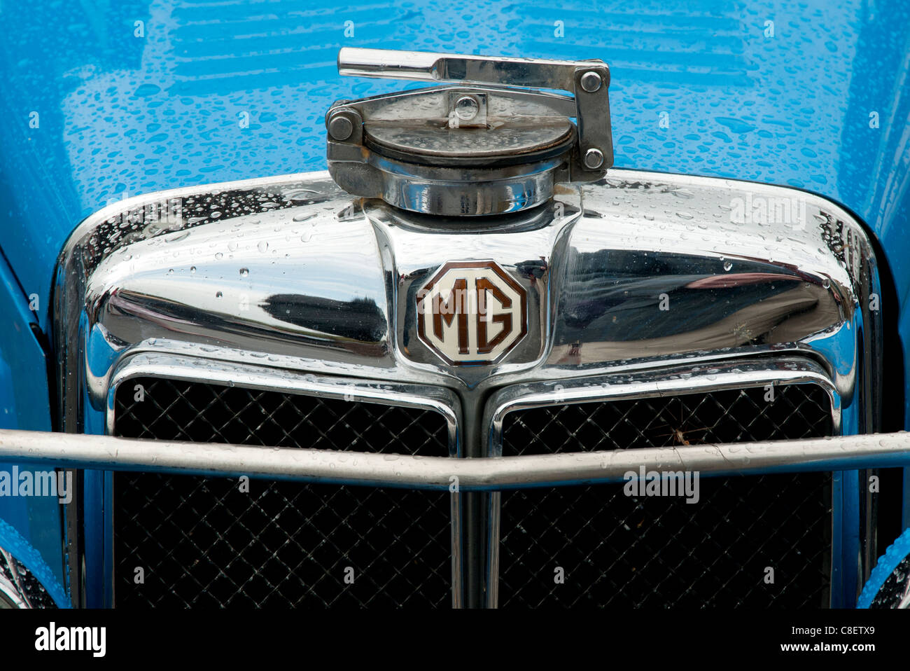 klassische MG Sportwagen Kühlergrill Stockfoto