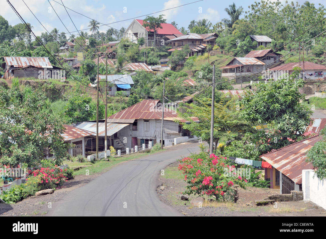 Traditionelle indonesische Dorf Stockfoto