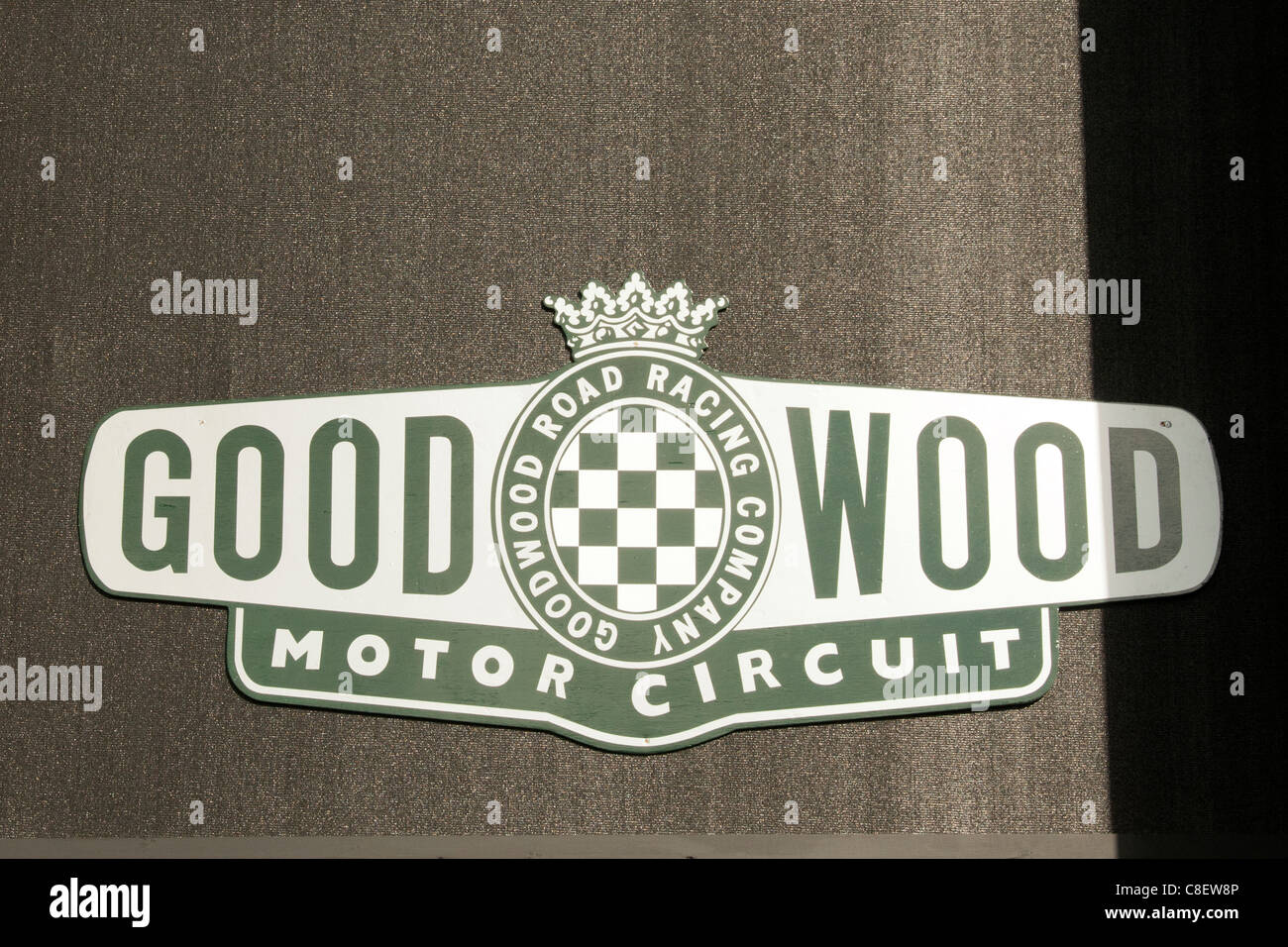 Goodwood Motor Racing Circuit Zeichen Stockfoto