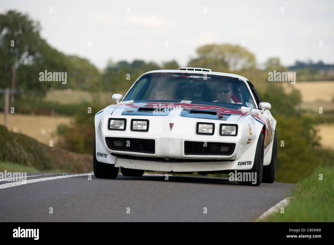 siebziger Jahre Pontiac Firebird Trans Am Auto auf einer Straße in England vertrieben. Stockfoto