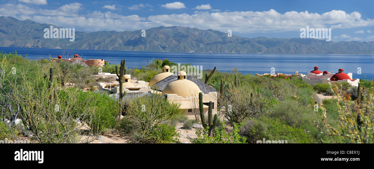 Ansicht, Isla Cerralvo Ventana Bay, in der Nähe von El Sargento, Baja California Sur, Baja Kalifornien, Sur, Mexiko, Mittelamerika, panorama Stockfoto