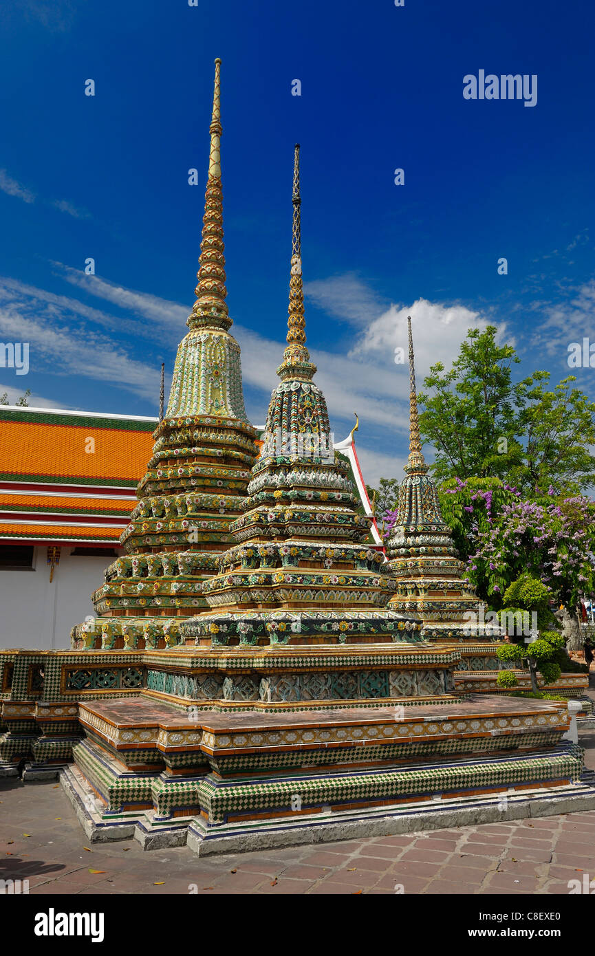 Chedi, Tempel, Wat Pho, altes, Stadt, Stadt, Bangkok, Thailand, Asien, Kultur Stockfoto