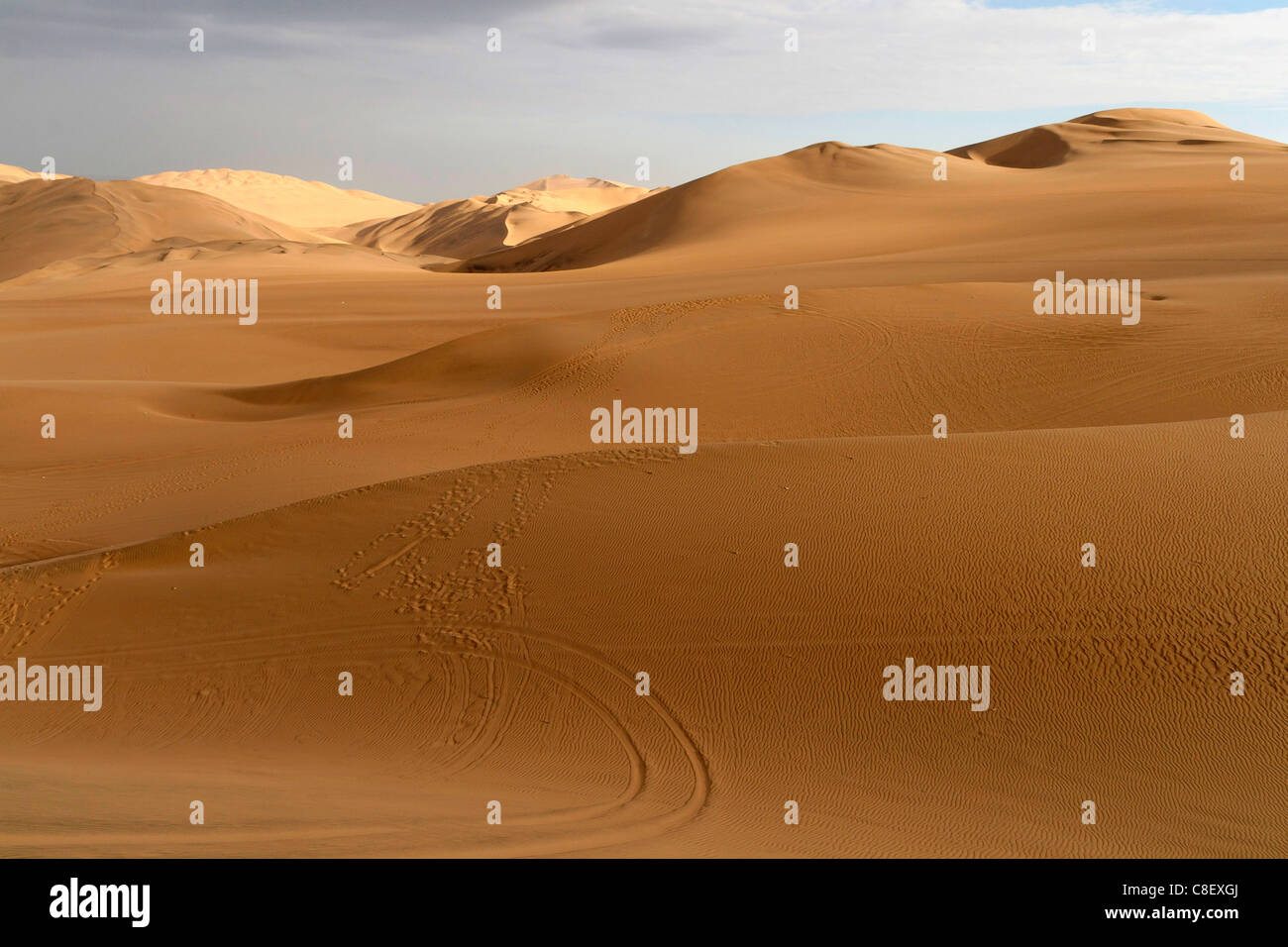 Sechura Wüste in der Nähe von Huacachina Oase, Ica, Südperu, manchmal auch genannt Nazca-Wüste Atacama-Wüste von anderen Quellen Stockfoto