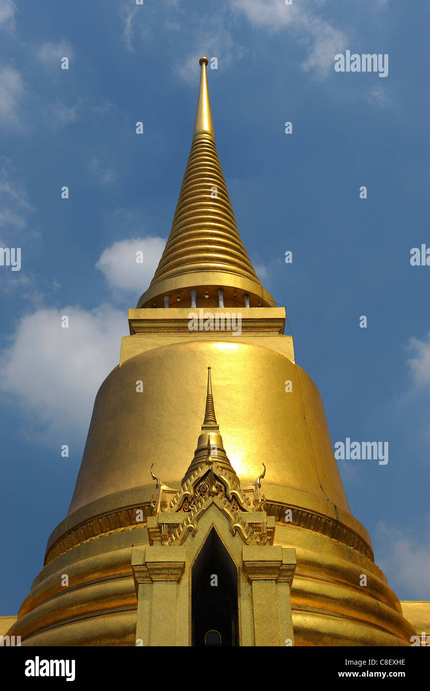Phra Si Rattana Chedi, Tempel, Wat Phra Kaeo, Grand Palace, altes, Stadt, Stadt, Bangkok, Thailand, Asien Stockfoto