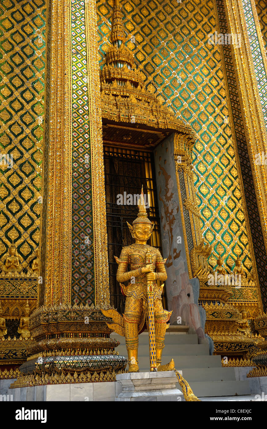 Tempel, Smaragd-Buddha, Buddha, Religion, Golden, Wat Phra Kaeo, Grand Palace, altes, Stadt, Stadt, Bangkok, Thailand, Asien Stockfoto