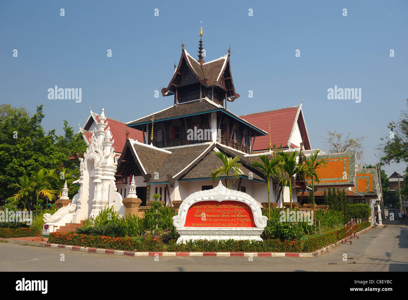 Wat Chedi, Tempel, Luang, Chiang Mai, Thailand, Asien, Stockfoto