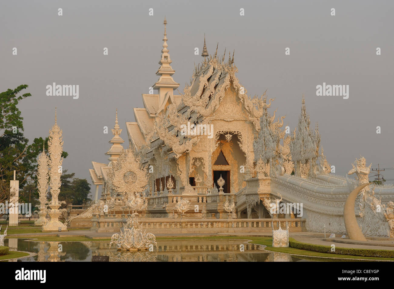 Wat Rong Khun, weiße Tempel, Chiang Rai, Thailand, Asien, religion Stockfoto