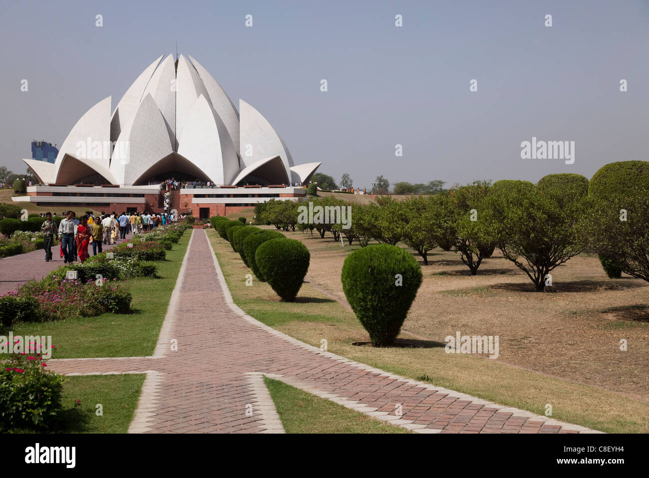 Bahá ' í Haus der Anbetung, Lotus-Tempel, Delhi, Indien Stockfoto
