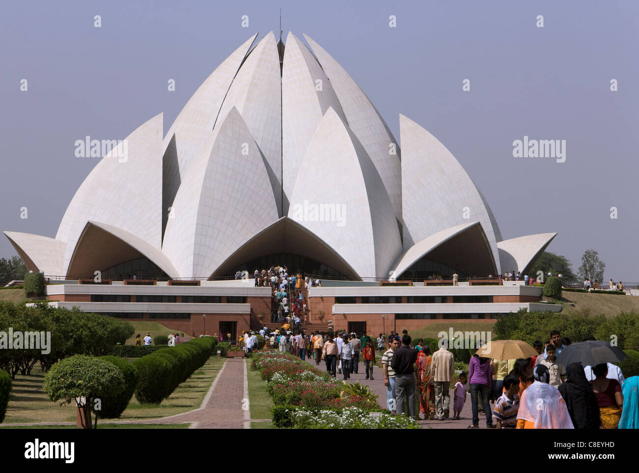 Bahá ' í Haus der Anbetung, Lotus-Tempel, Delhi, Indien Stockfoto