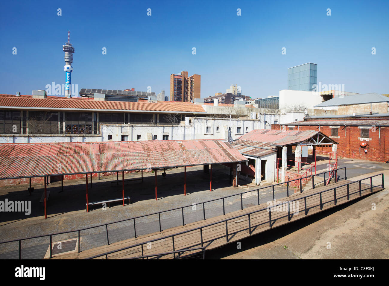 Constitution Hill, ehemaliger Apartheid-Gefängnis, Hillbrow, Johannesburg, Gauteng, Südafrika Stockfoto