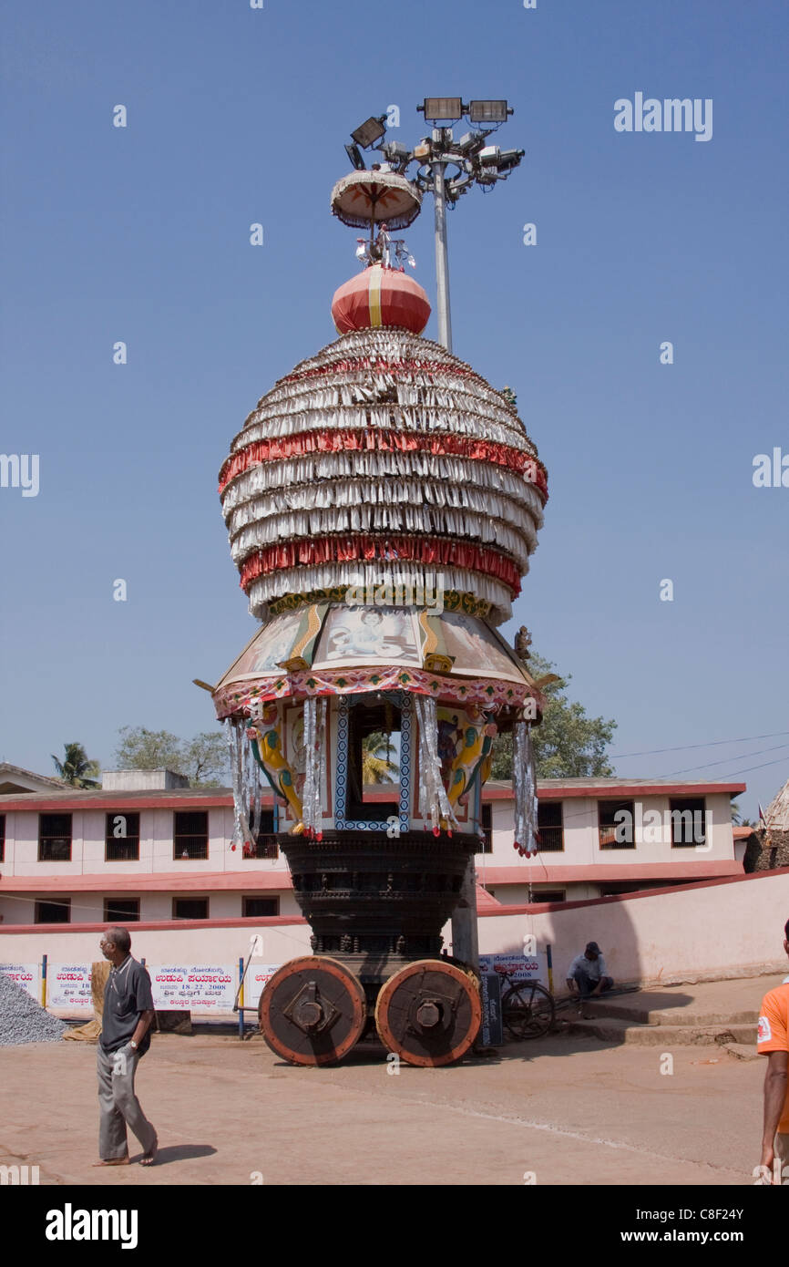 Udupi Sree Krishna Tempel, Udupi, Karnataka, Indien Stockfoto