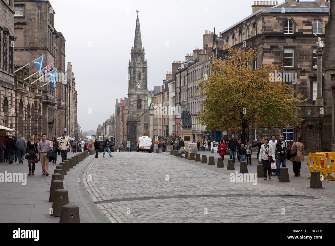 Royal Mile, die Altstadt, Edinburgh, Schottland, Vereinigtes Königreich Stockfoto