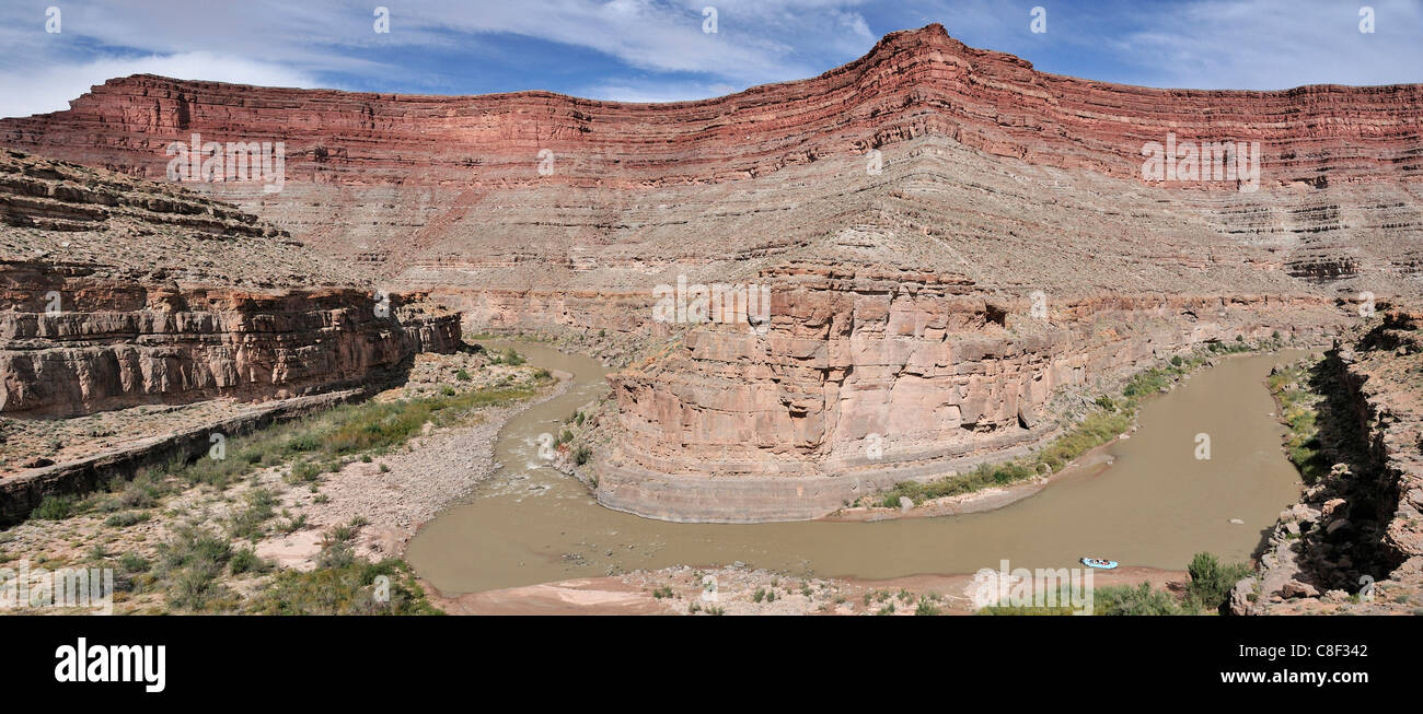 San Juan River in der Nähe von Bluff, Fluss, Landschaft, Colorado Plateau, Utah, USA, USA, Amerika, Stockfoto