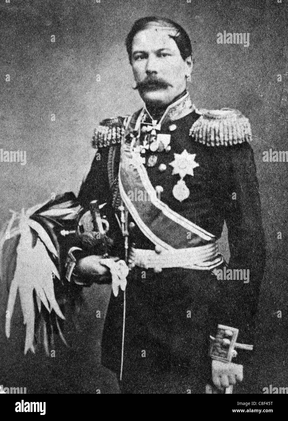 GENERAL EDUARD TOTLEBEN (1818-1884) Baltische deutsche Militär-Ingenieur und General in der kaiserlich russischen Armee Stockfoto