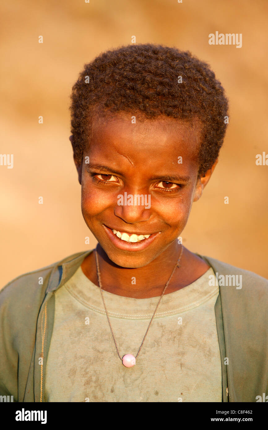 Lalibela junge, Lalibela, Wollo, Äthiopien Stockfoto