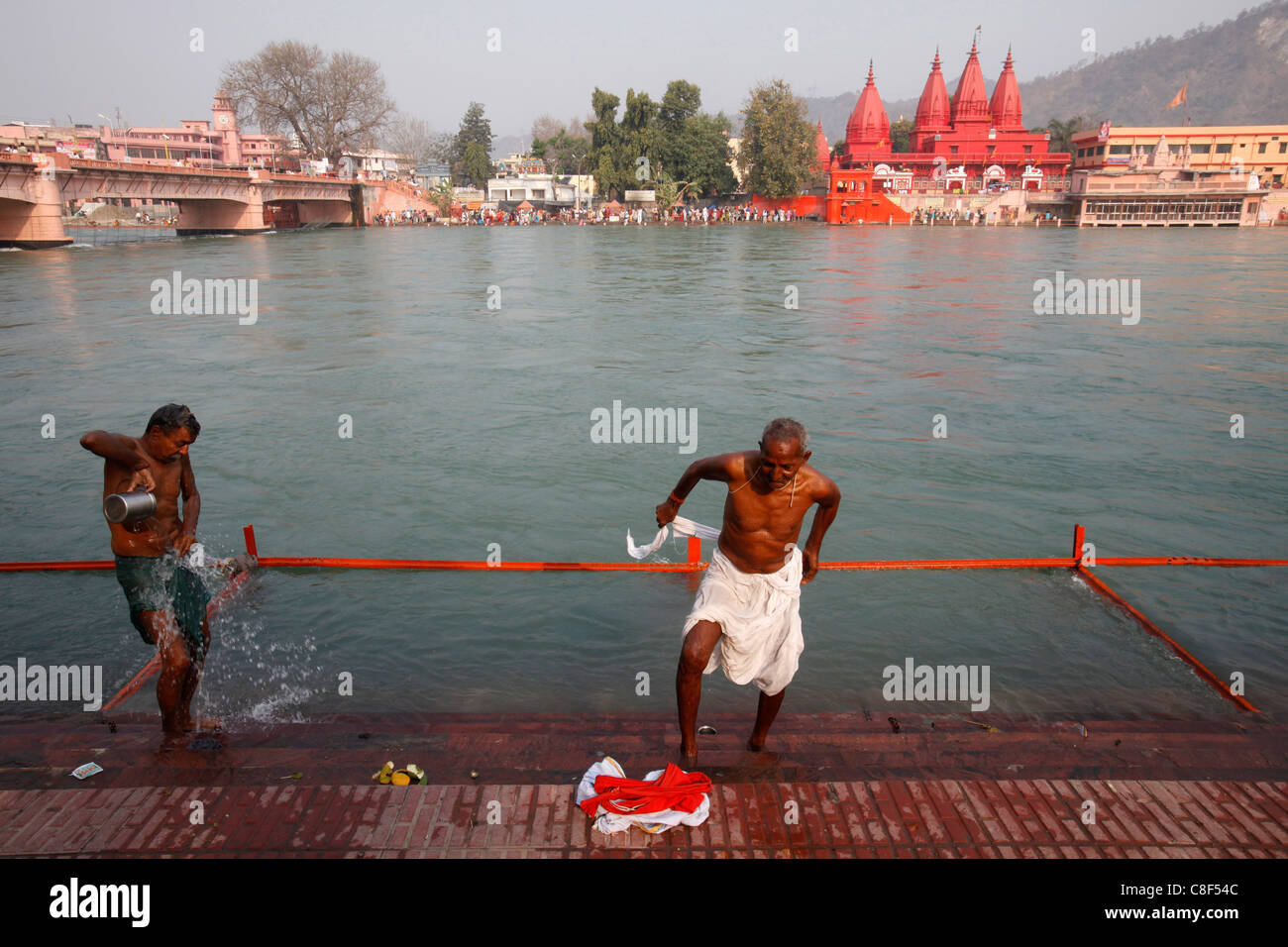 Baden Ghat, Haridwar, Uttarakhand, Indien Stockfoto
