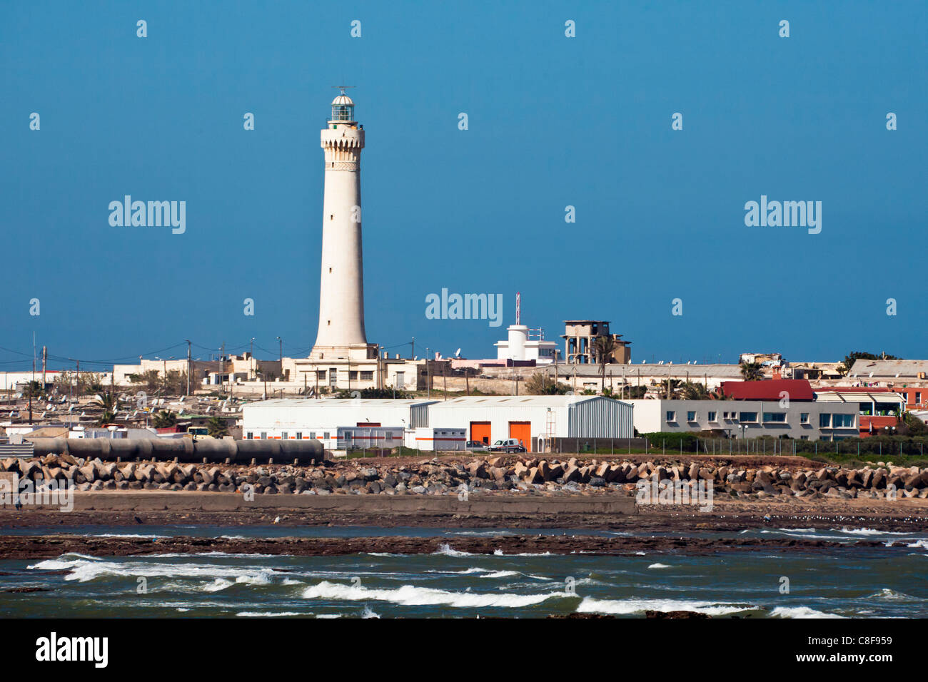 Marokko, Nordafrika, Afrika, Casablanca, El Hank, Leuchtturm, Stockfoto