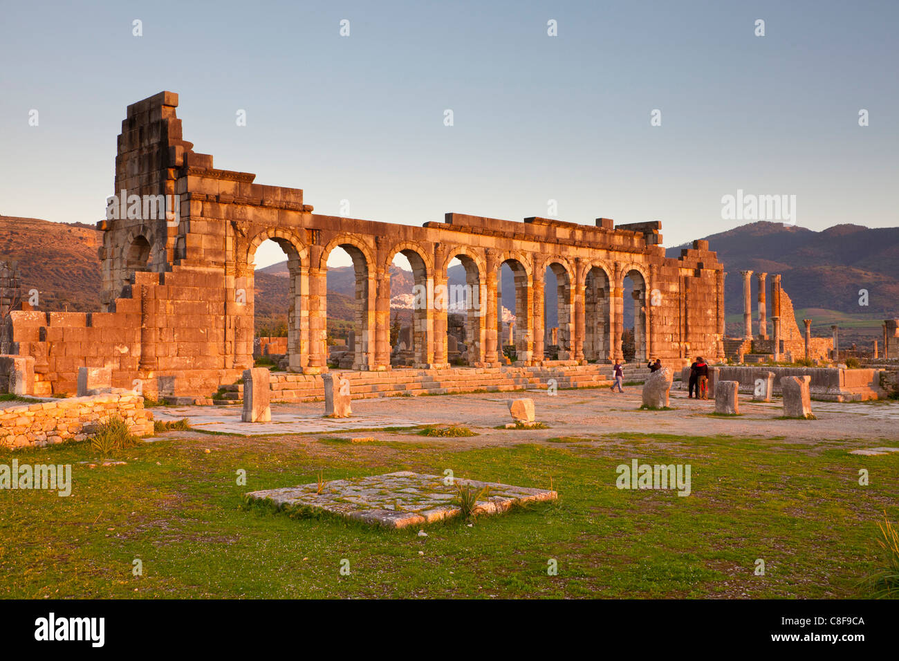 Marokko, Nordafrika, Afrika, römisch, Ruinen, antike, antike, Voulibilis, Basilika Stockfoto