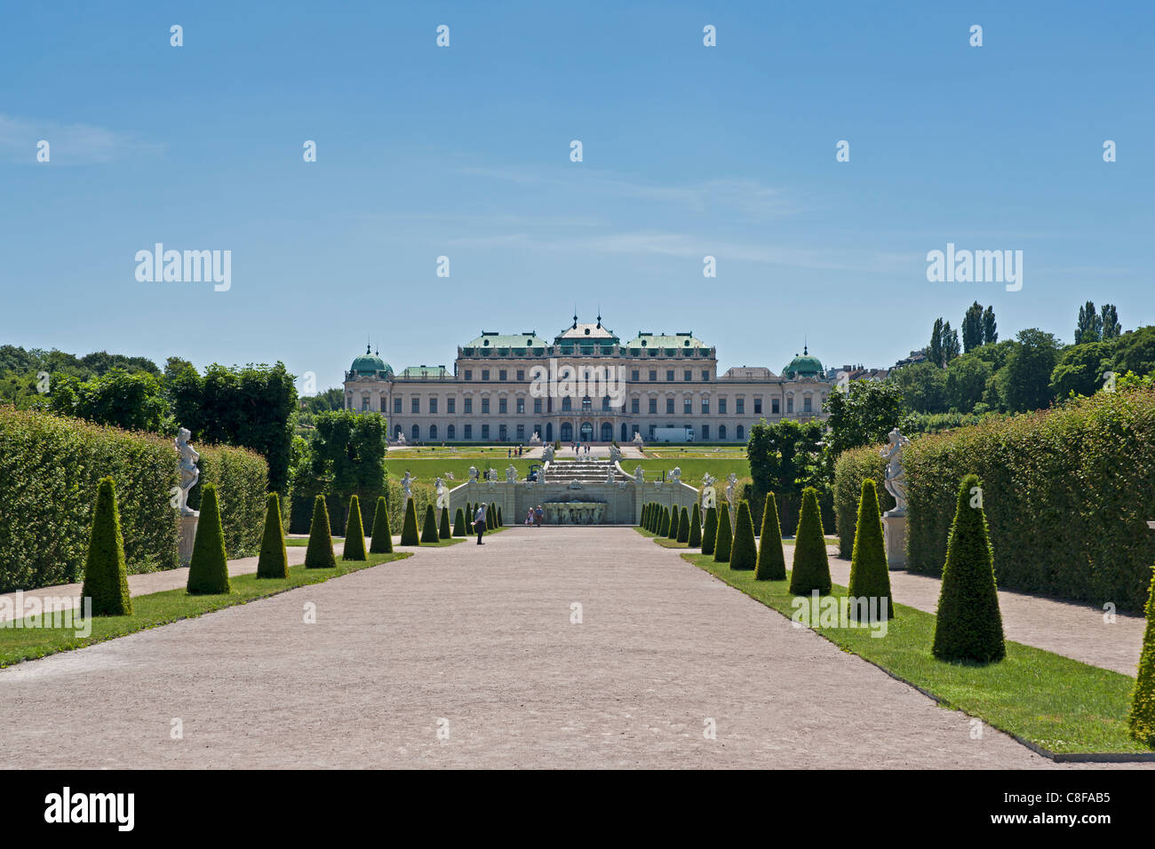 Blick auf das obere Belvedere in Wien, Österreich, Europa Stockfoto