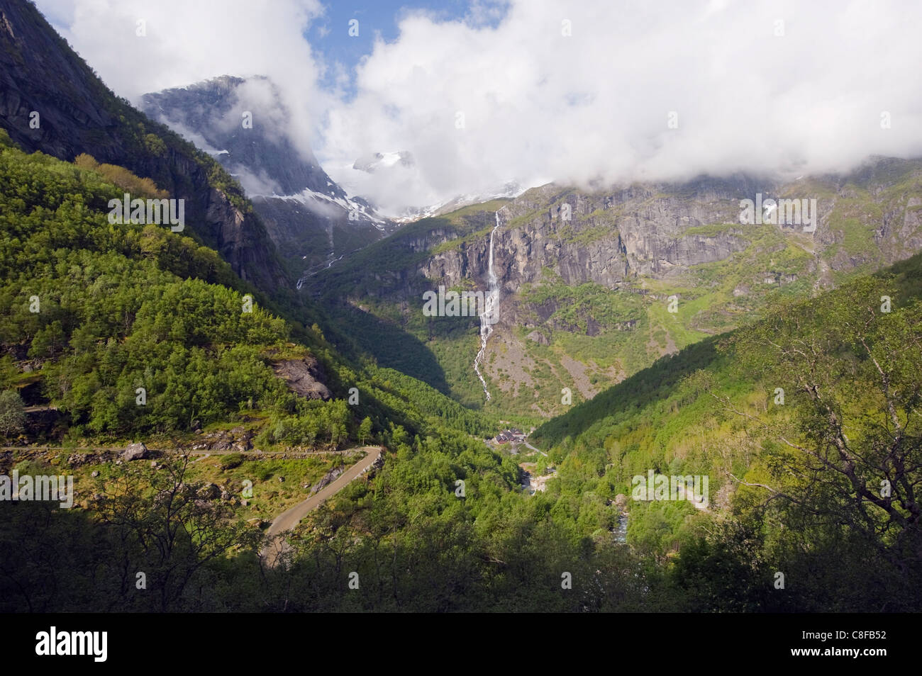 Jostedalsbreen Gletscher, Fjorde im Westen, Norwegen, Scandinavia Stockfoto