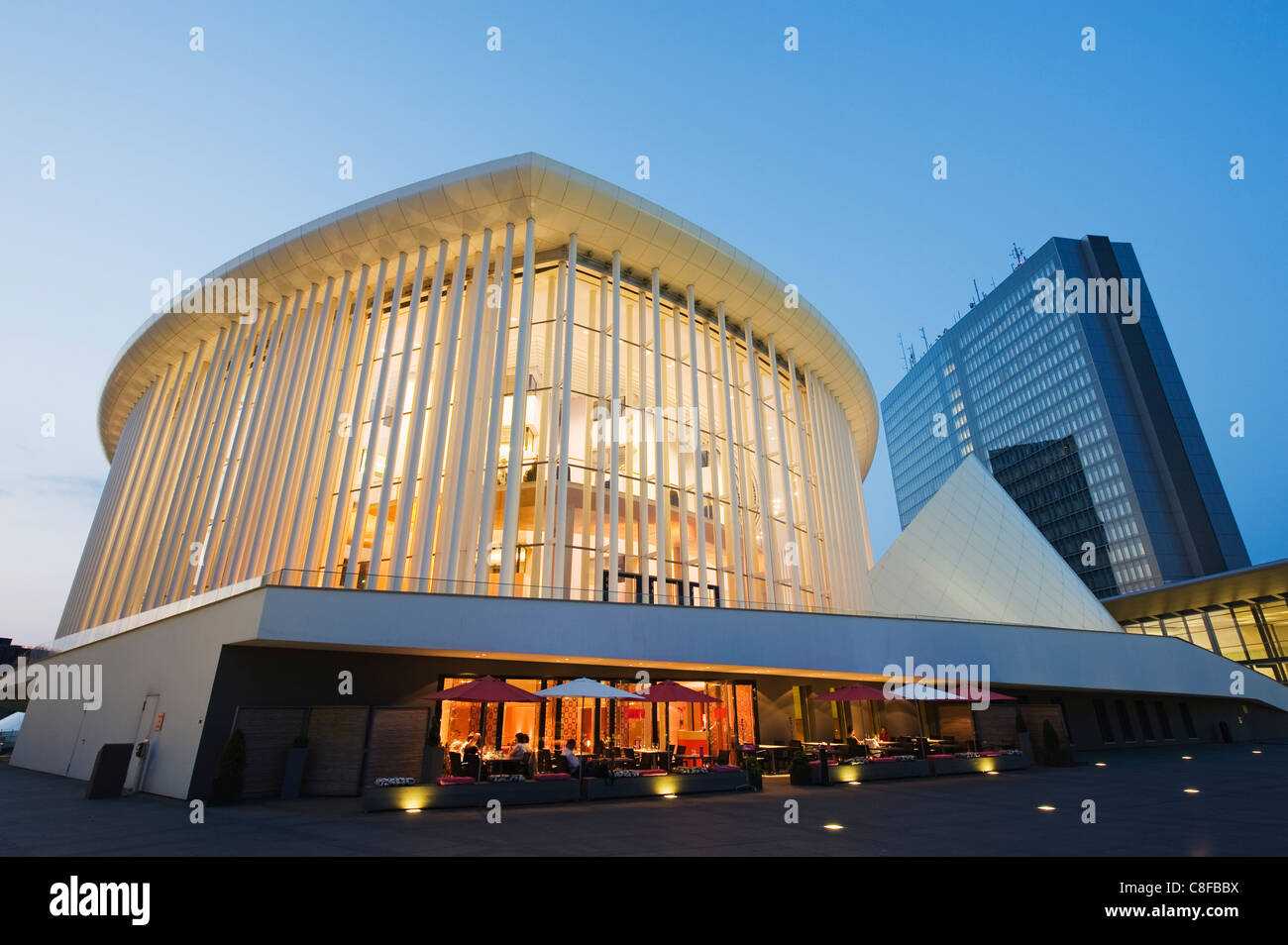 Konzertsaal der Philharmonie, moderne Architektur der EU Viertel auf Kirchberg-Plateau, Luxemburg, Großherzogtum Luxemburg Stockfoto