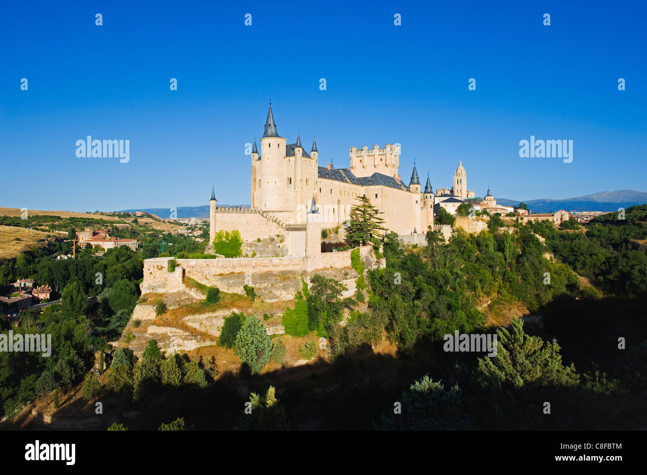 Segovia Burg, UNESCO-Weltkulturerbe Segovia, Madrid, Spanien Stockfoto