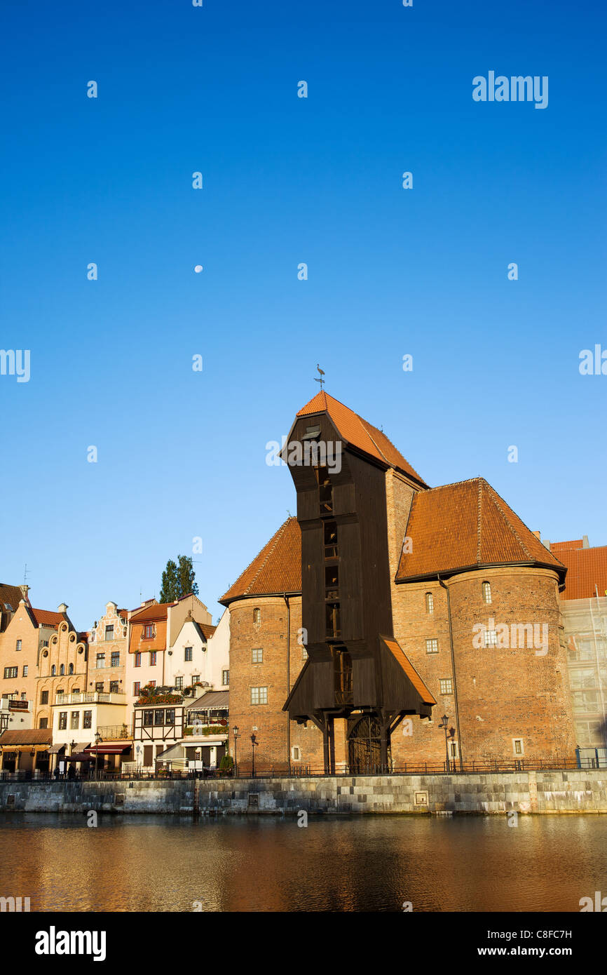 Der Kran in der Altstadt von Danzig Stadt an der Mottlau in Polen Stockfoto